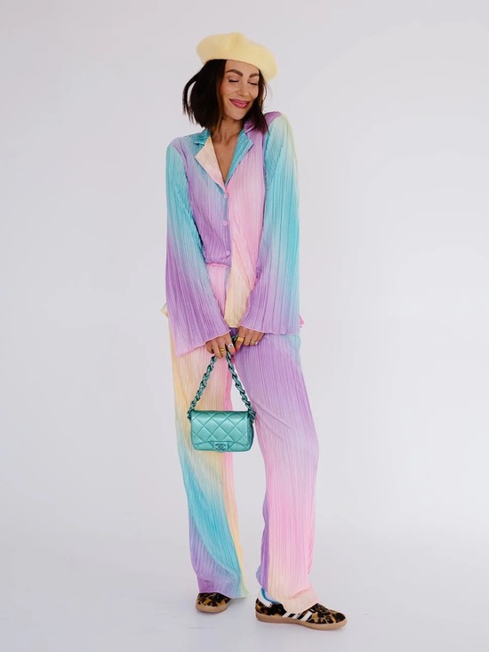 Dressed in LALA Pants - Dressed in LALA  Rainbow Plissé Set  $152 MSRP 🌈